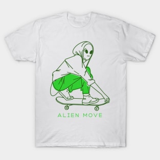 Alien skateboarding T-Shirt